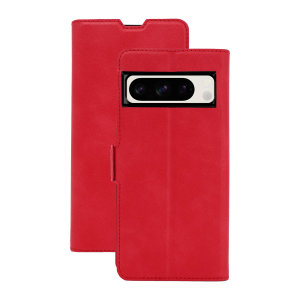 Olixar Red Eco-Leather Wallet Stand Case - For Google Pixel 8 Pro