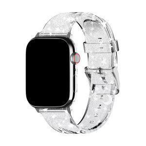 LoveCases White Stars & Moons Glitter Strap - For Apple Watch Series 8 45mm