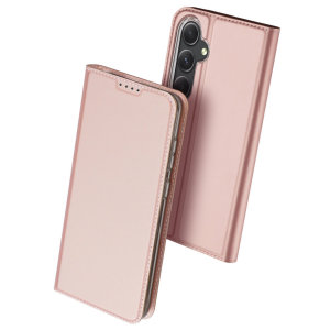 Dux Ducis Pink Leather-Style Stand Wallet Case - For Samsung Galaxy S23 FE