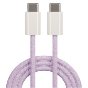 Maxlife 20W Purple USB-C to USB-C Tough Nylon Braided 1m Charge & Sync Cable