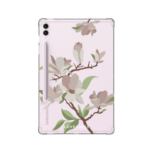 LoveCases White Cherry Blossom Case - For Samsung Galaxy Tab S9 FE Plus