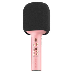 Maxlife Pink Wireless Bluetooth Karaoke Microphone With Speaker