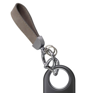 Olixar Grey Eco-Leather Loop Keyring with Horseshoe Buckle - For Samsung Galaxy SmartTags