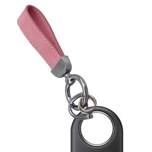 Olixar Pink Eco-Leather Loop Keyring with Horseshoe Buckle - For Samsung Galaxy SmartTags