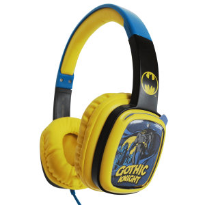 Lazerbuilt Official Batman Flip 'N Switch Wired On-Ear Headphones For Kids