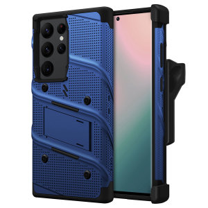 Zizo Bolt Blue Tough Case and Screen Protector - For Samsung Galaxy S24 Ultra
