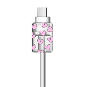 LoveCases Pink Hearts Cable Protector