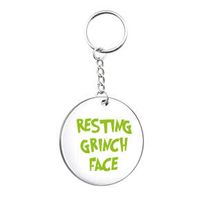 LoveCases Resting Grinch Face Circle Keyring