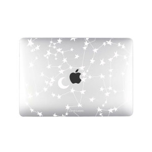 LoveCases White Stars and Moon Gel Case - For MacBook Pro 14" 2023 M3 Chip