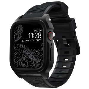 Nomad Black Rugged Case with Integrated Rugged Band - For Apple Watch SE 2023 44mm