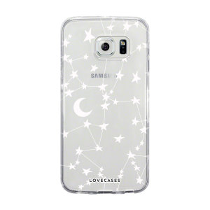 LoveCases White Stars & Moons Gel Case - For Samsung Galaxy S7
