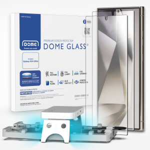 Whitestone Dome Two Pack Tempered Glass Screen Protectors with UV Lamp - For Samsung Galaxy S24 Ultra