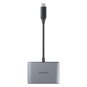 Official Samsung Grey Multiport Adapter (USB-A, HDMI, Type-C) - For Samsung Galaxy Tab A9