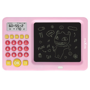 Maxlife Pink Digital Writing Tablet with Calculator For Kids