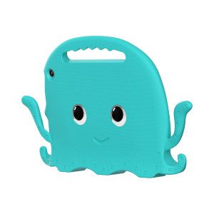 Olixar Kids Turquoise Octopus Tough Case with Screen Protector - For Amazon Fire HD 10