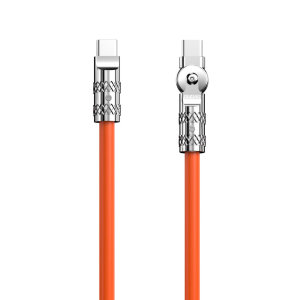 Dudao 120W 1m Orange Rotating USB-C to USB-C Cable