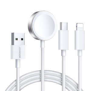 Joyroom 3.5W 1.2m 3-in-1 MagSafe Wireless, USB-C & Lightning Charging Cable