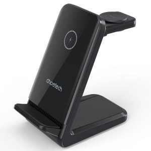 Choetech 15W 3-in-1 Wireless Charger Stand with Detachable & Reversible Smartwatch Charger