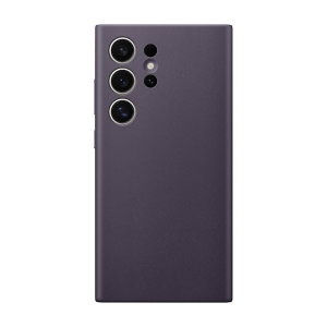 Official Samsung Dark Violet Vegan Leather Case - For Samsung Galaxy S24 Ultra