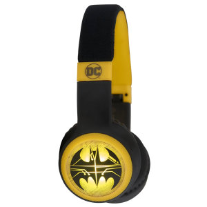 Lazerbuilt Official Batman Light Up Bluetooth On-Ear Headphones For Kids