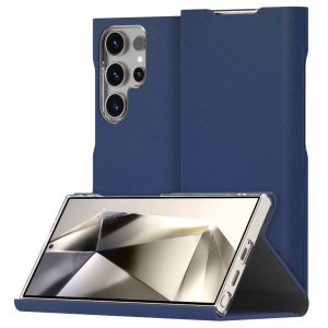 Araree Ash Blue Bonnet Stand Wallet Case - For Samsung Galaxy S24 Ultra