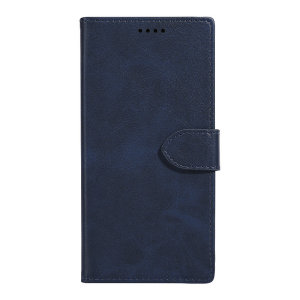 Olixar Navy Vegan Leather Wallet Stand Case - For Samsung Galaxy S24 Ultra