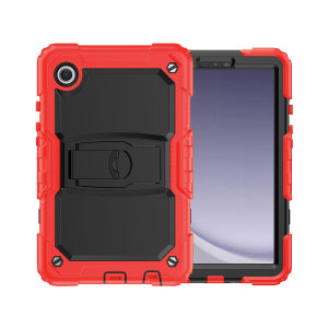 Olixar Red Tough Stand Case with Screen Protector - For Samsung Galaxy Tab A9