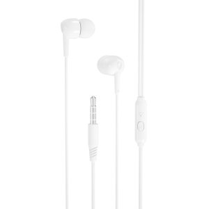 XO White 3.5mm Jack Wired Earphones with Microphone