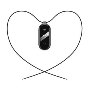 Olixar Black Necklace with Silver Connector - For Xiaomi Mi Smart Band 8