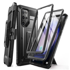 Supcase Unicorn Beetle Pro Rugged Black 360° Case with Kickstand - For Samsung Galaxy S24 Ultra