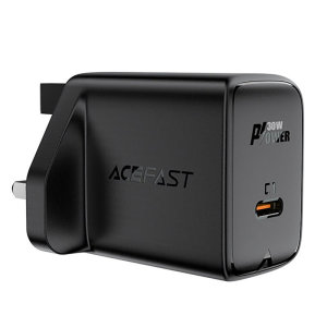 Acefast 30W USB-C PD GaN Mains Charger - Black