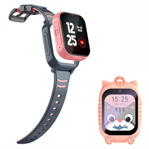 Forever Pink NanoSIM 4G GPS Smartwatch with Animal Pendant Case For Kids