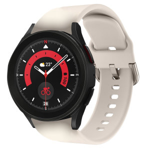 Olixar Beige Soft Silicone Band - For Samsung Galaxy Watch 5 Pro