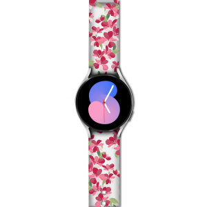 LoveCases Red Cherry Blossoms Strap (S/M) - For Samsung Galaxy Watch 4