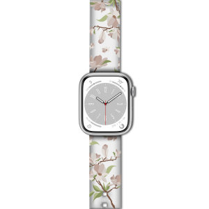 LoveCases White Cherry Blossoms Strap - For Apple Watch Series 7 41mm
