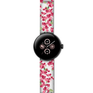 LoveCases Red Cherry Blossoms Band Small - For Google Pixel Watch
