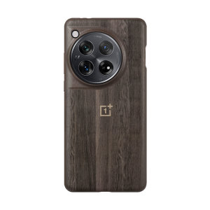 Official OnePlus Brown Walnut Texture Bumper Case - For OnePlus 12