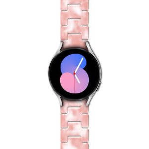 LoveCases Pink Resin Links Band - For Samsung Galaxy Watch 4