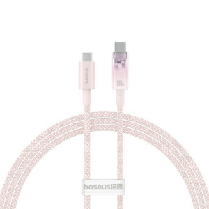 Baseus Explorer 100W USB-A to USB-C Fast Charge & Sync Pink Cable - 2m