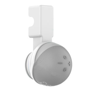 Olixar White Plug Socket Wall Mount - For Amazon Echo Dot (4th Generation)