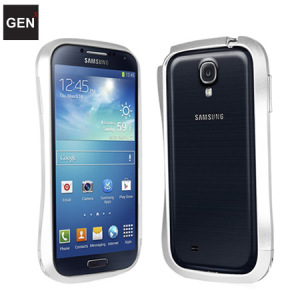 GENx Premium Aluminium Bumper for Samsung S4 - Silver