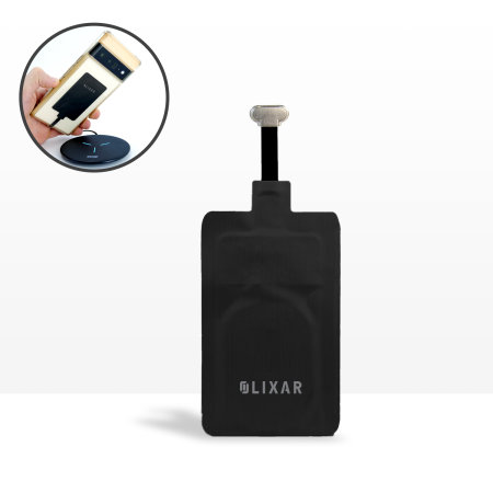 Olixar Black Ultra-Thin USB-C 10W Wireless Charger Adapter For
