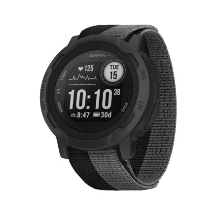 Olixar Black Grey Adjustable Velcro Sports Strap For Garmin Instinct 2