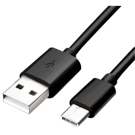 Official Samsung Black 0.8m USB-A to USB-C Charge & Sync Cable - For Samsung Galaxy A55 5G