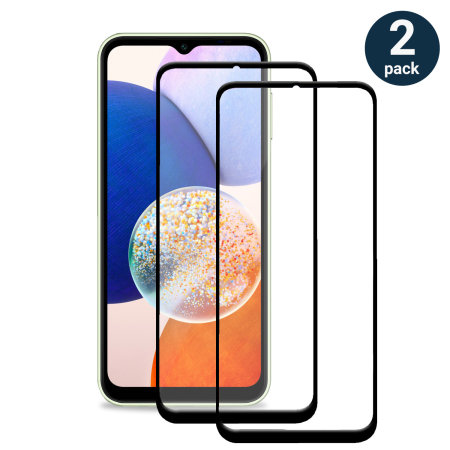 Olixar Two Pack Tempered Glass Screen Protectors - For Samsung Galaxy A14
