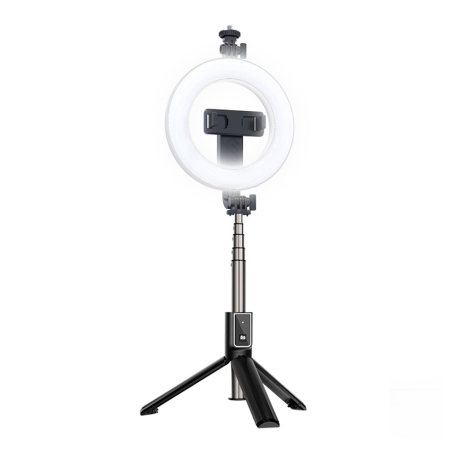XO 2-in-1 Extendable Selfie Stick & Tripod with LED Ring Light & Bluetooth Remote