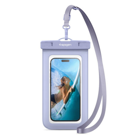 Spigen AquaShield Aqua Blue Universal Waterproof Phone Pouch with Lanyard