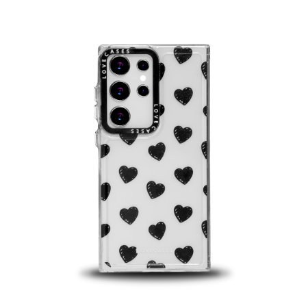 LoveCases Black Hearts Premium Case - For Samsung Galaxy S23 Ultra