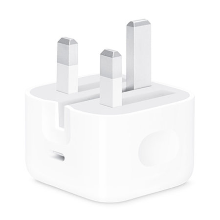 Official Apple White 20W USB-C Fast Charger with Folding Pins - For iPad Air 6 13" 2024