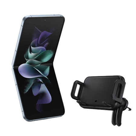 Official Samsung 9W Black Wireless Charger Air Vent Car Holder - For Samsung Galaxy Z Flip 6